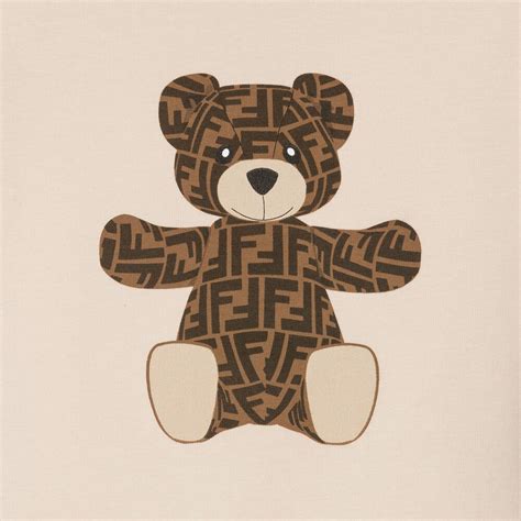 fendi teddy bear t shirt|Jersey Fendi Bear With Logo .